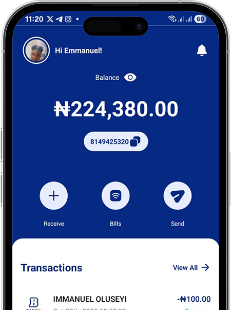 Happy customer with banking app